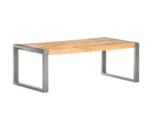 Mesa de centro madera de mango rugosa 110x60x40 cm