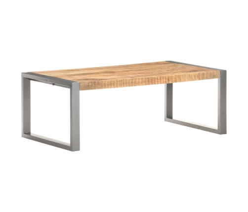 Mesa de centro madera de mango rugosa 110x60x40 cm