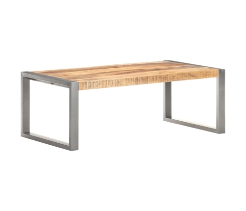 Mesa de centro madera de mango rugosa 110x60x40 cm