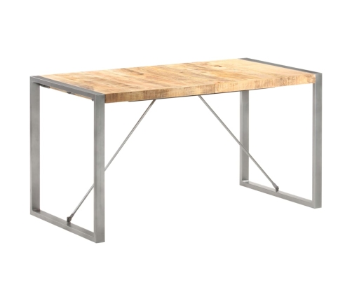 Mesa de comedor madera maciza de mango rugosa 140x70x75 cm