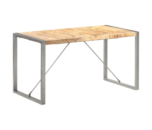 Mesa de comedor madera maciza de mango rugosa 140x70x75 cm