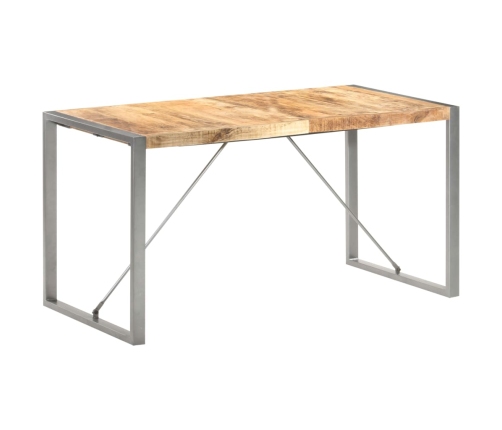 Mesa de comedor madera maciza de mango rugosa 140x70x75 cm