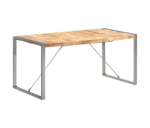 Mesa de comedor madera maciza de mango rugosa 160x80x75 cm