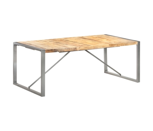 Mesa de comedor madera maciza de mango rugosa 200x100x75 cm