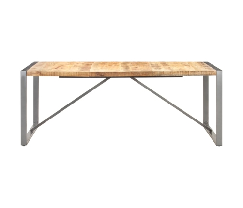 Mesa de comedor madera maciza de mango rugosa 200x100x75 cm