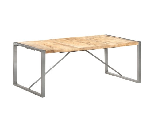 Mesa de comedor madera maciza de mango rugosa 200x100x75 cm