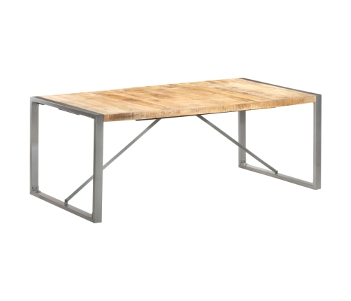 Mesa de comedor madera maciza de mango rugosa 200x100x75 cm