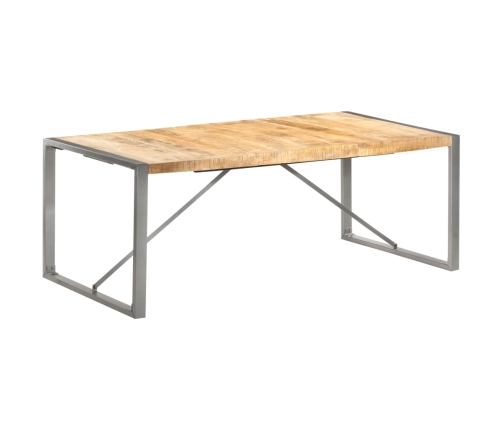 Mesa de comedor madera maciza de mango rugosa 200x100x75 cm