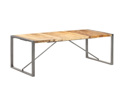 Mesa de comedor madera maciza de mango rugosa 220x100x75 cm