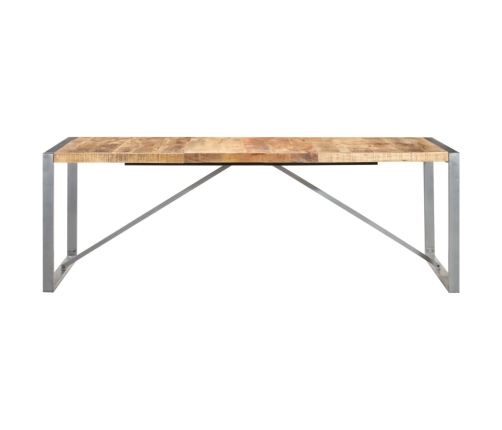 Mesa de comedor madera maciza de mango rugosa 220x100x75 cm