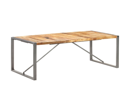 Mesa de comedor madera maciza de mango rugosa 220x100x75 cm