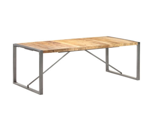 Mesa de comedor madera maciza de mango rugosa 220x100x75 cm