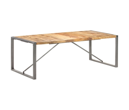 Mesa de comedor madera maciza de mango rugosa 220x100x75 cm