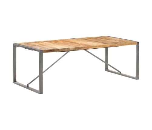 Mesa de comedor madera maciza de mango rugosa 220x100x75 cm