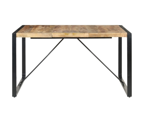 Mesa de comedor madera de mango rugosa 140x140x75 cm