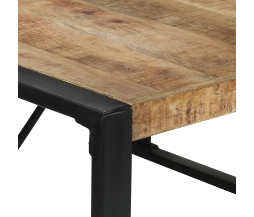 Mesa de comedor madera de mango rugosa 140x140x75 cm