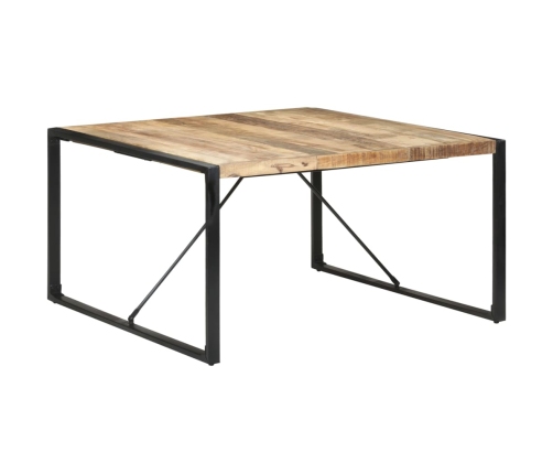 Mesa de comedor madera de mango rugosa 140x140x75 cm