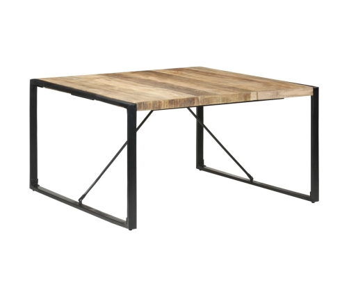 Mesa de comedor madera de mango rugosa 140x140x75 cm