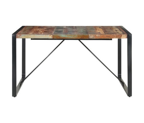 Mesa de comedor de madera maciza reciclada 140x140x75 cm