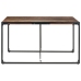 Mesa de comedor de madera maciza reciclada 140x140x75 cm