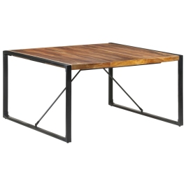 Mesa de comedor de madera maciza 140x140x75 cm