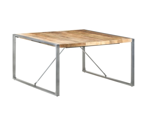 Mesa de comedor madera de mango rugosa 140x140x75 cm