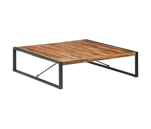 Mesa de centro de madera maciza 140x140x40 cm