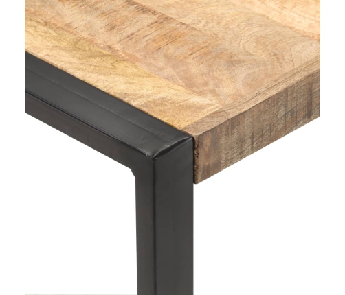 vidaXL Mesa de centro madera de mango rugosa 120x120x40 cm