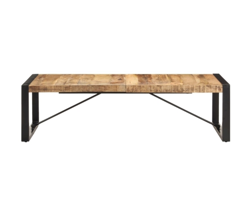 Mesa de centro madera de mango rugosa 140x70x40 cm