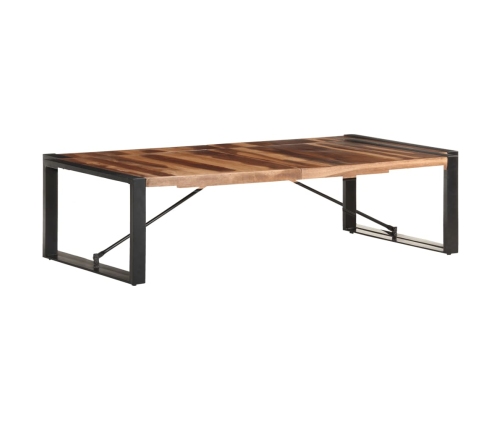 Mesa de centro de madera maciza acabado de sheesham 140x70x40cm