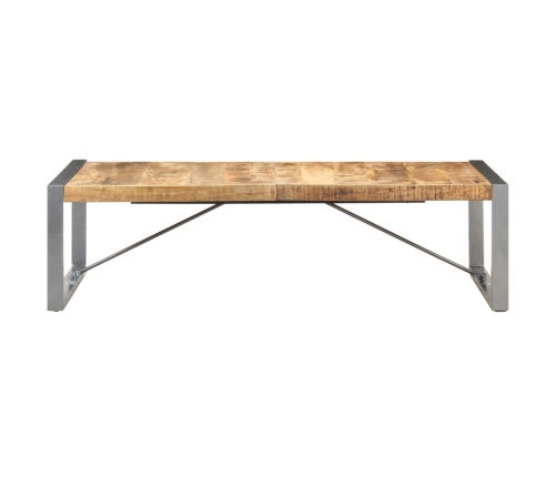 Mesa de centro madera de mango rugosa 140x70x40 cm