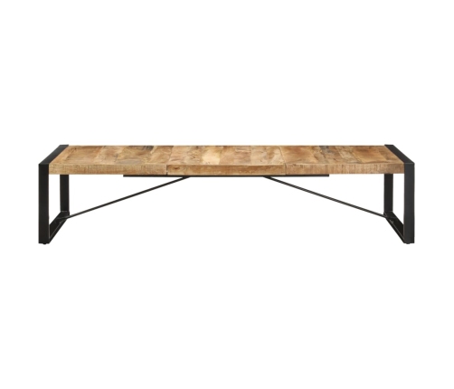 Mesa de centro de madera de mango rugosa 180x90x40 cm