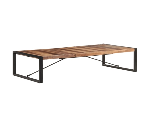 Mesa de centro de madera maciza acabado de sheesham 180x90x40cm