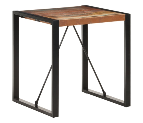 Mesa de comedor de madera maciza reciclada 70x70x75 cm