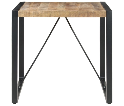 Mesa de comedor madera de mango rugosa 80x80x75 cm