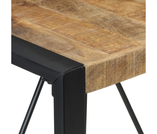 Mesa de comedor madera de mango rugosa 80x80x75 cm