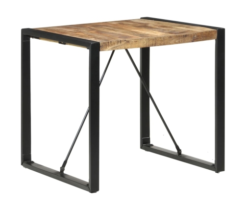 Mesa de comedor madera de mango rugosa 80x80x75 cm