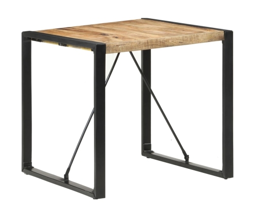 Mesa de comedor madera de mango rugosa 80x80x75 cm