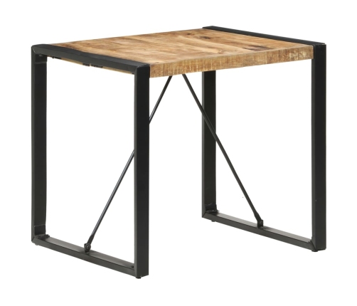 Mesa de comedor madera de mango rugosa 80x80x75 cm