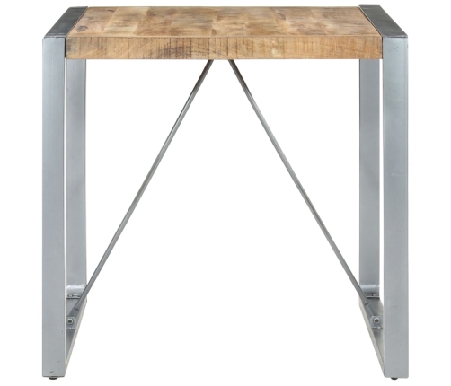 Mesa de comedor madera de mango rugosa 80x80x75 cm