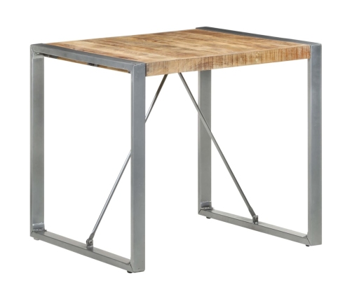 Mesa de comedor madera de mango rugosa 80x80x75 cm