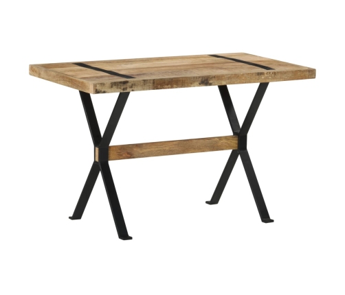 Mesa de comedor madera de mango rugosa 120x60x76 cm