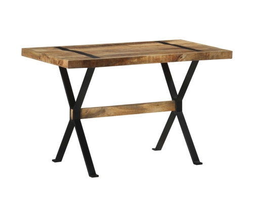 Mesa de comedor madera de mango rugosa 120x60x76 cm