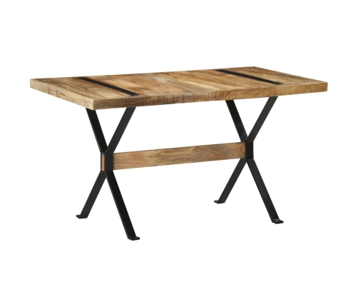 Mesa de comedor madera de mango rugosa 140x70x76 cm