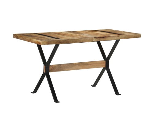 Mesa de comedor madera de mango rugosa 140x70x76 cm