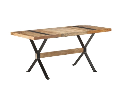 Mesa de comedor de madera de mango rugosa 160x80x76 cm