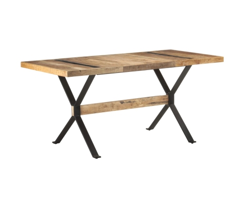 Mesa de comedor de madera de mango rugosa 160x80x76 cm