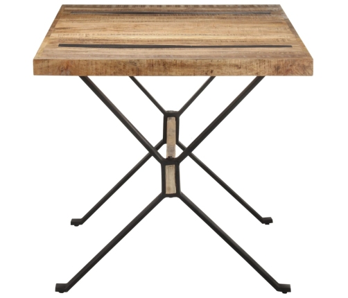 Mesa de comedor de madera de mango rugosa 160x80x76 cm