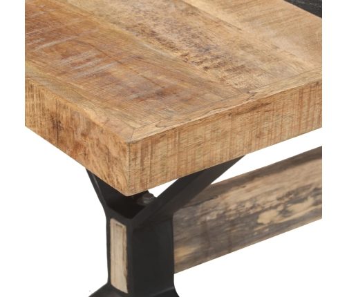 Mesa de comedor de madera de mango rugosa 160x80x76 cm