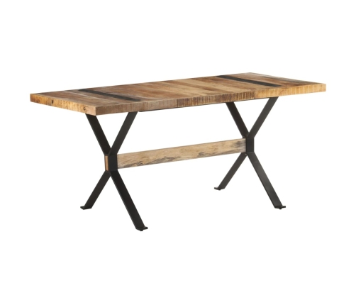 Mesa de comedor de madera de mango rugosa 160x80x76 cm